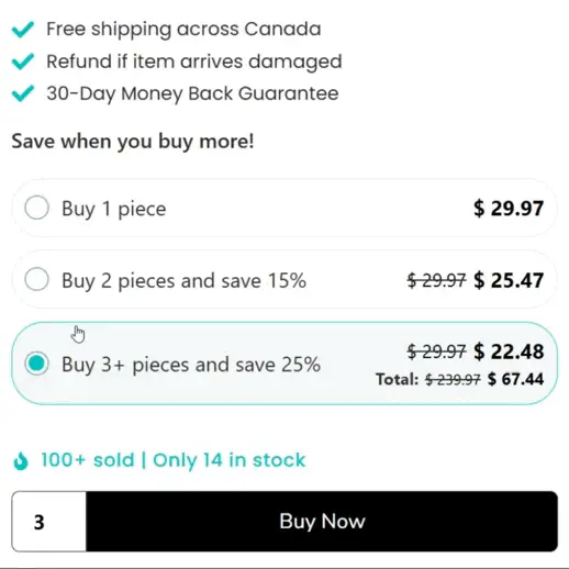 Tiered Pricing | Ecommerce Development for Canada